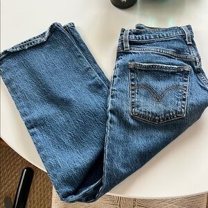 Levi's Straight Leg Jeans in Medium Blue Denim